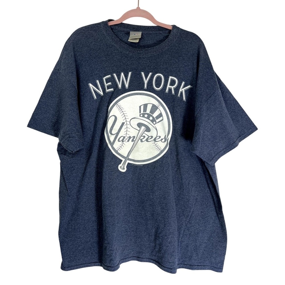 Genuine Merchandise Heather Blue MLB NY Yankees Baseball T-Shirt Mens 2XL